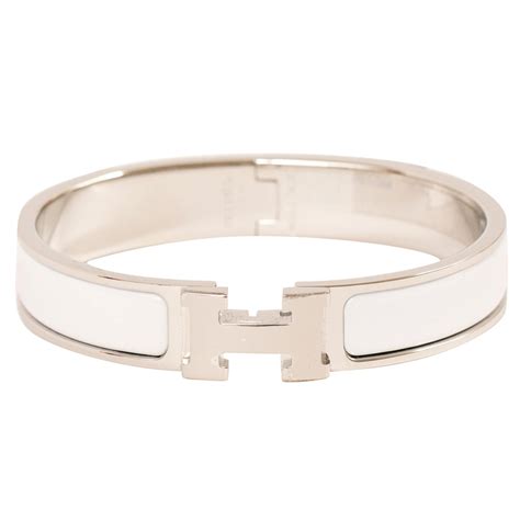 hermes bracelet white and silver|cheapest hermes bracelet.